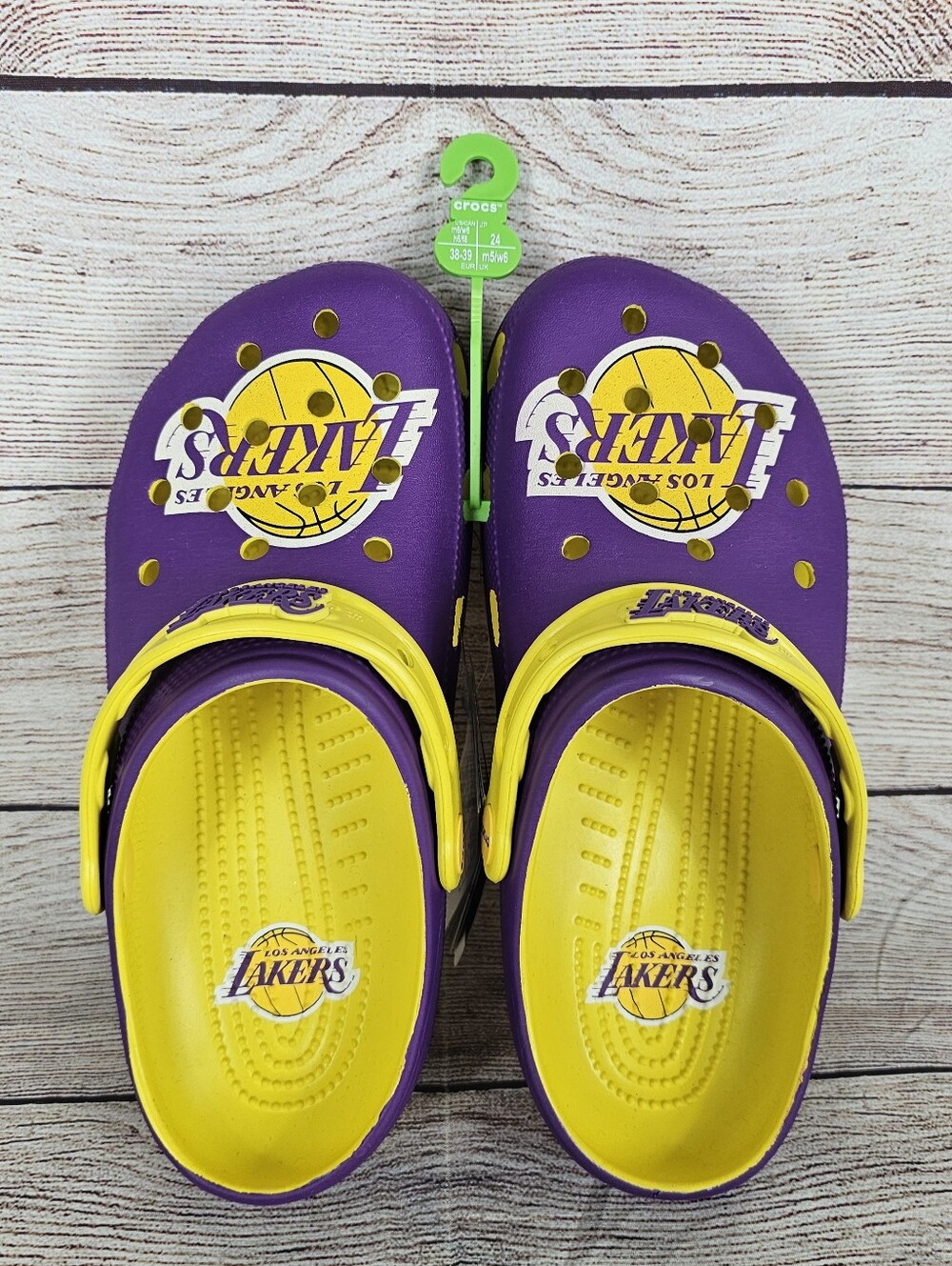 Crocs x Los Angeles Lakers Classic Clogs  Purple Slip On NWOT